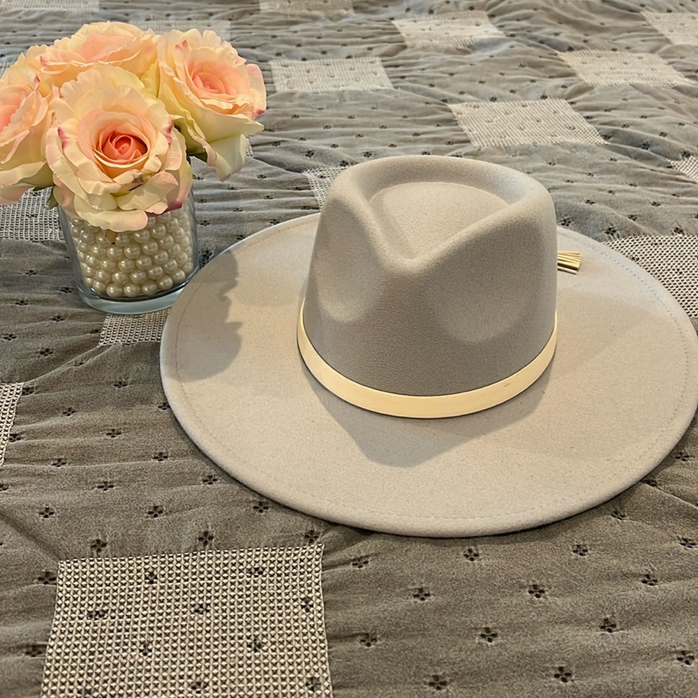 Powder blue hat! Super cute and trendy! All felt hat!